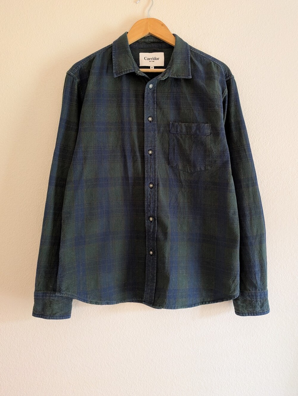 Corridor New York Plaid Button-Up Flannel Shirt